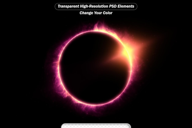 PSD colorful solar eclipse digital illustration