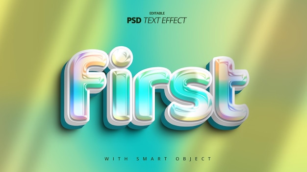 PSD colorful summer vibes 3d text effect design