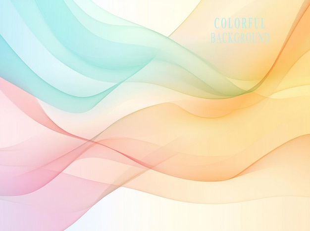 PSD colorful vector background with wavy abstract shapes on a white background a colorful background