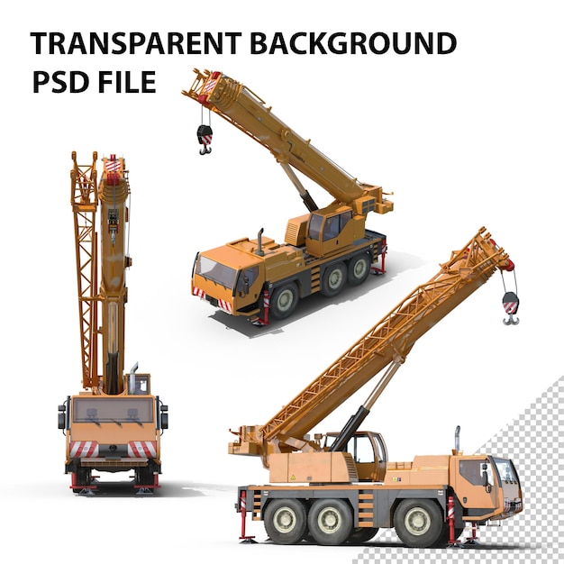 PSD compact mobile crane png