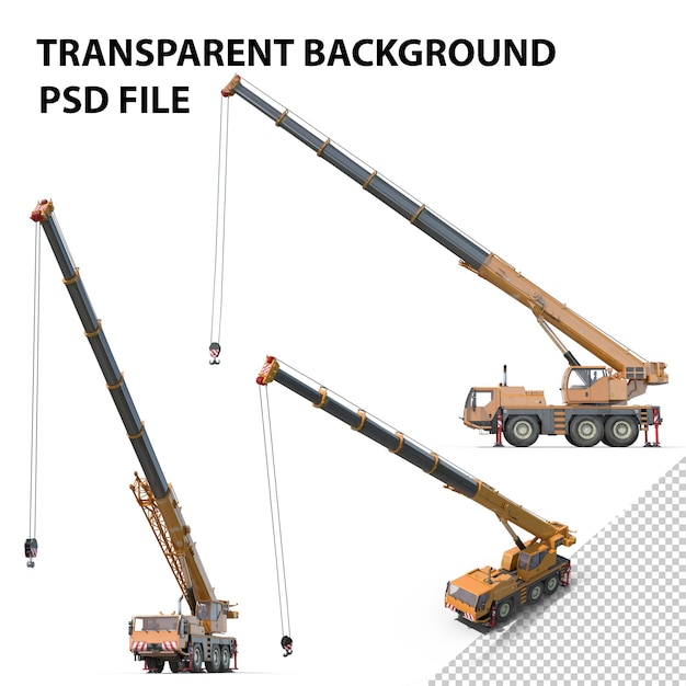 PSD compact mobile crane png