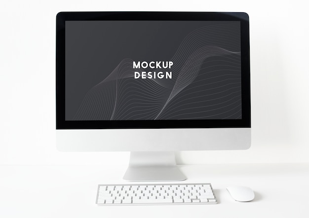 PSD computer monitor screen mockup template