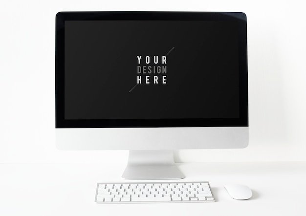 PSD computer monitor screen mockup template