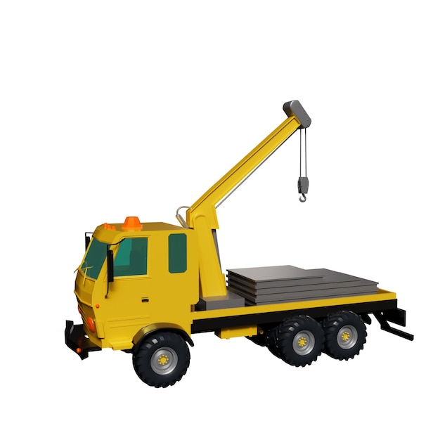 PSD construction equipment 3d illustration