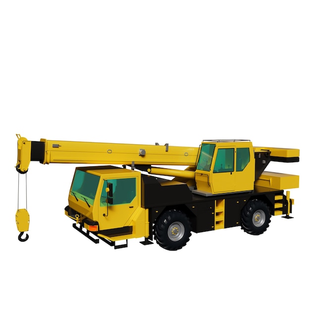 PSD construction equipment 3d illustration