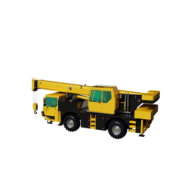 PSD construction equipment 3d illustration