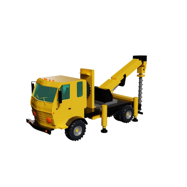 PSD construction equipment 3d illustration