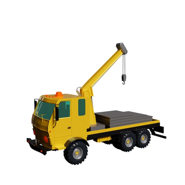 PSD construction equipment 3d illustration