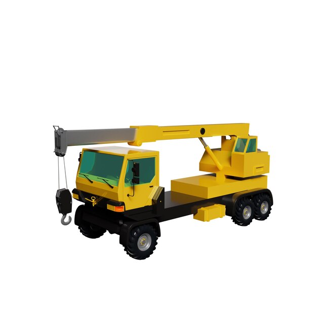 PSD construction equipment 3d illustration