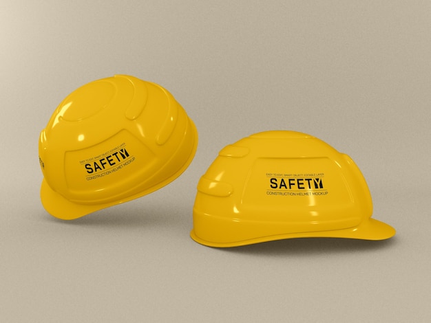 Construction helmet mockup