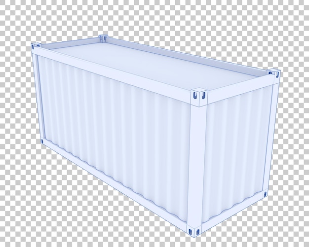 PSD container on transparent background 3d rendering illustration