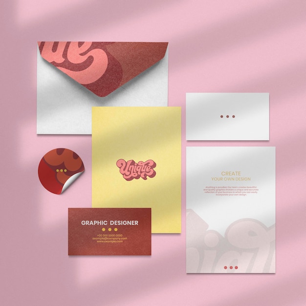 Corporate identity mockup psd set for business enterprise