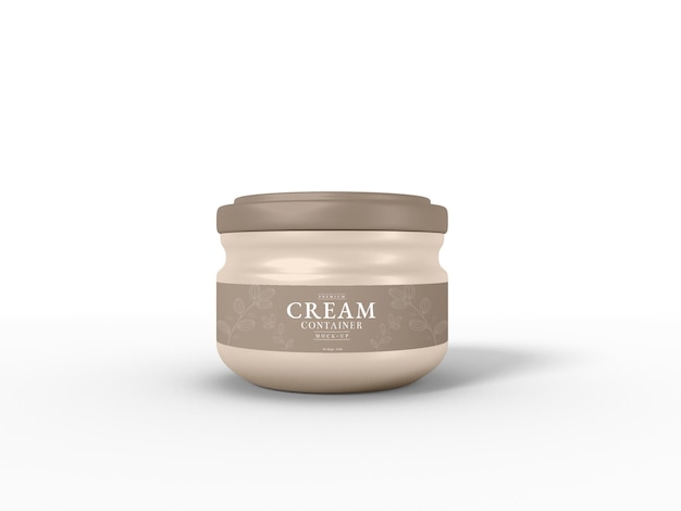 Cosmetic Cream Container Packaging Mockup