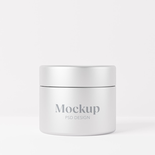 PSD cosmetic jar mockup