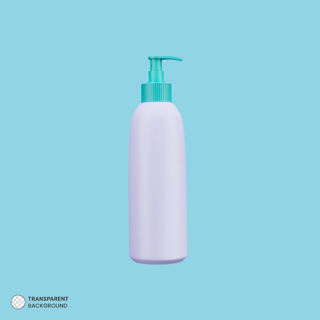 Cosmetic pump bottle icon isolated 3d render illustration