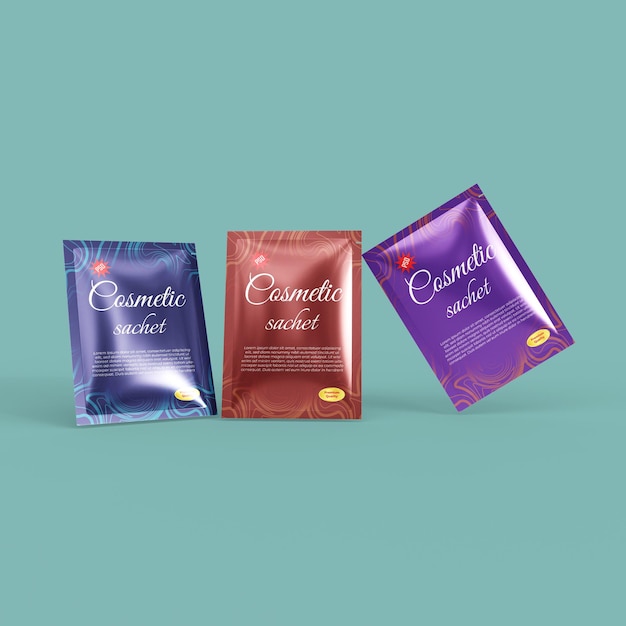 PSD cosmetic sachet mockup psd