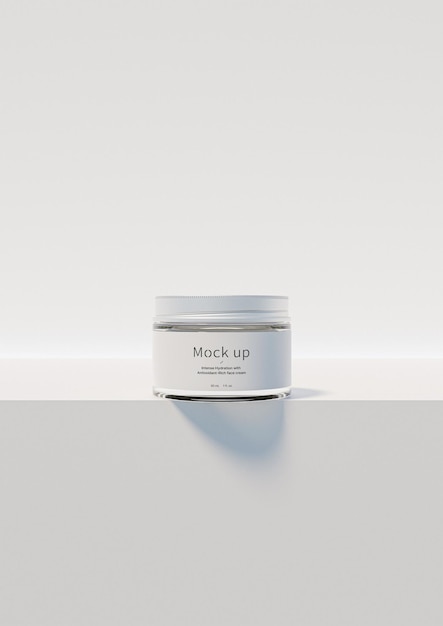 PSD a cosmetics mockup psd file lotion and moisturizer product mockup image face cream product