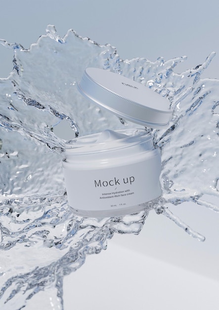 PSD a cosmetics mockup psd file lotion and moisturizer product mockup image face cream product