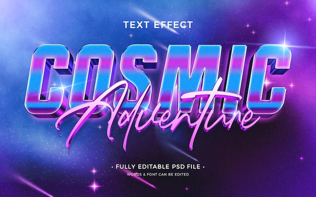 Cosmic text effect