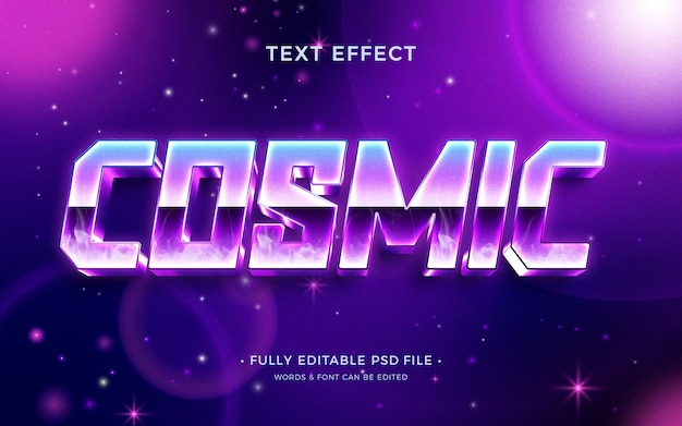 Cosmic text effect