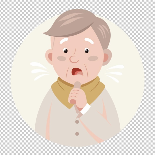 coughing patient transparent background