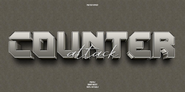 Counter 3D editable text effect