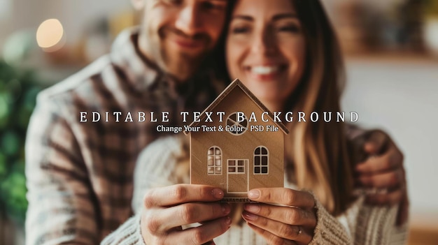 Couple Holding a Model House