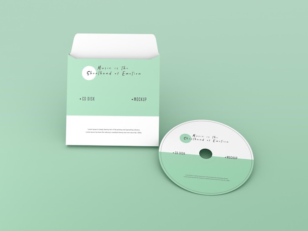 Cover and compact disc mockup