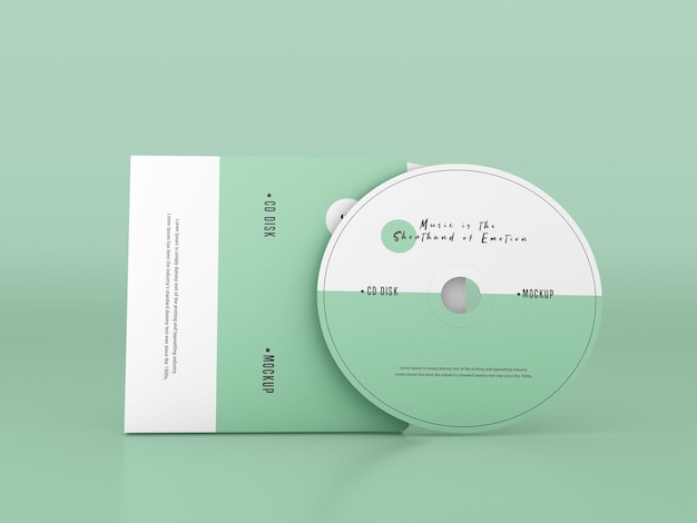 Cover and compact disc mockup