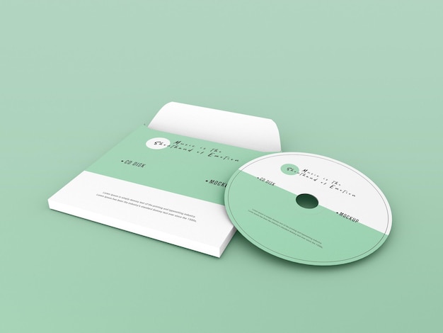 Cover and compact disc mockup