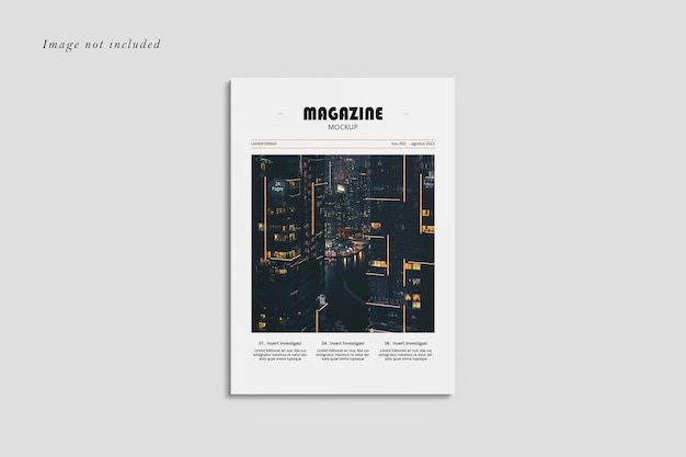 PSD cover magazine mockup top view