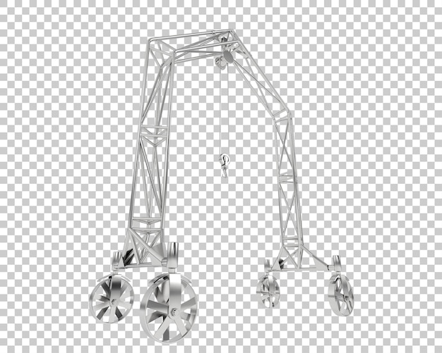 PSD crane isolated on transparent background 3d rendering illustration