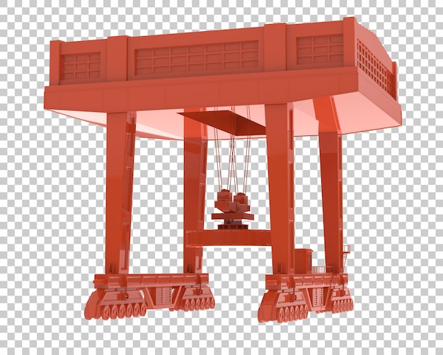 PSD crane isolated on transparent background 3d rendering illustration