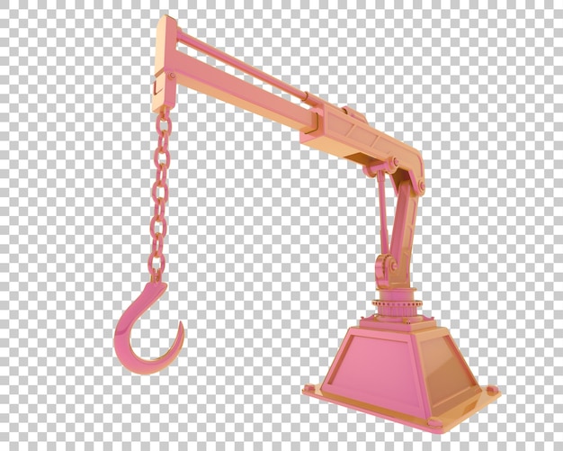 PSD crane isolated on transparent background 3d rendering illustration