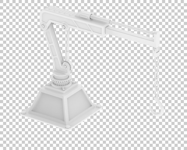 PSD crane isolated on transparent background 3d rendering illustration