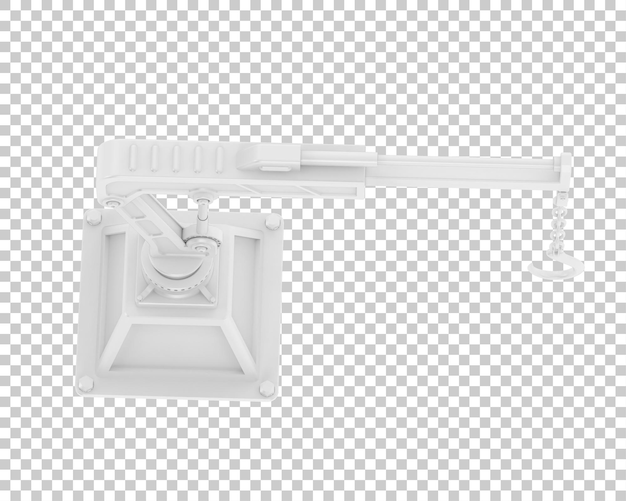 PSD crane isolated on transparent background 3d rendering illustration