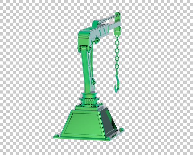 PSD crane isolated on transparent background 3d rendering illustration