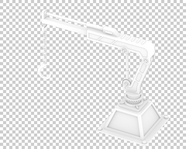 PSD crane isolated on transparent background 3d rendering illustration