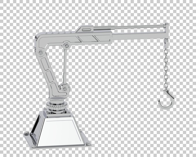 PSD crane isolated on transparent background 3d rendering illustration