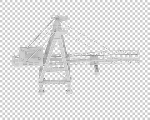 PSD crane isolated on transparent background 3d rendering illustration