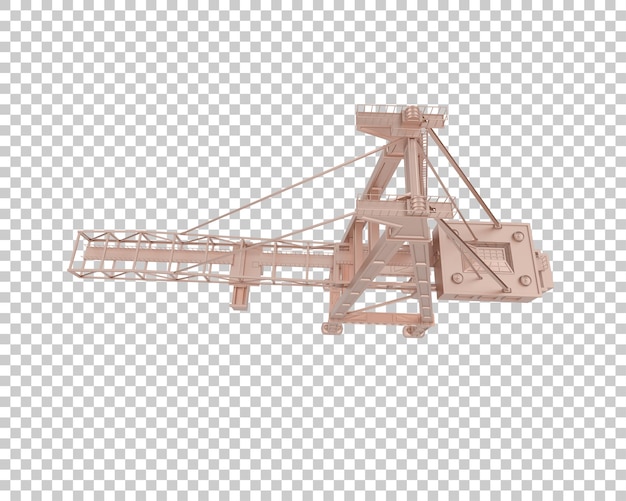 PSD crane isolated on transparent background 3d rendering illustration