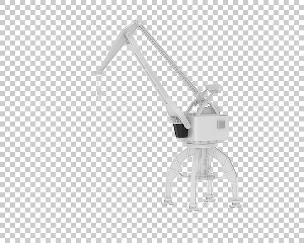 PSD crane isolated on transparent background 3d rendering illustration