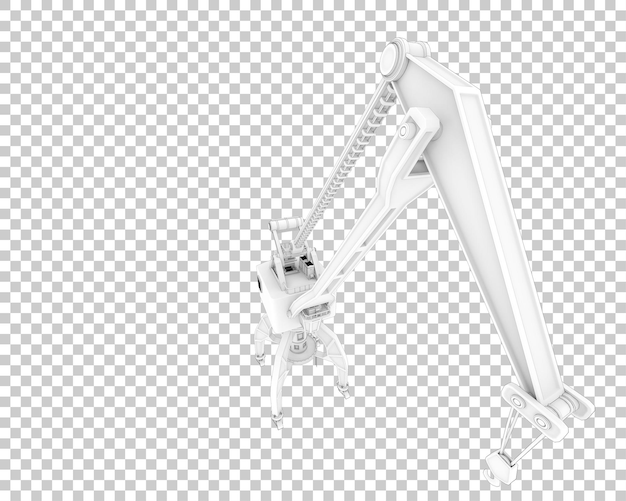 PSD crane isolated on transparent background 3d rendering illustration