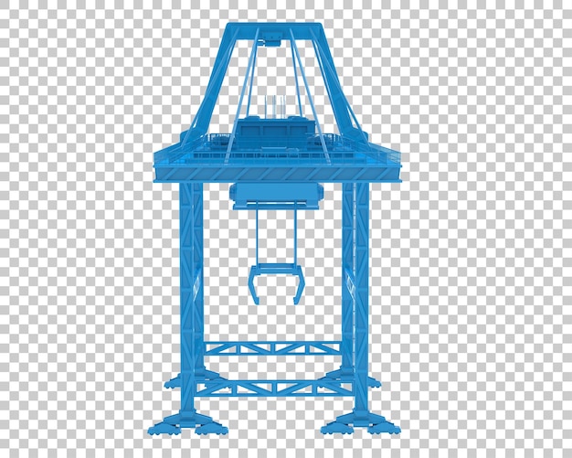 PSD crane isolated on transparent background 3d rendering illustration