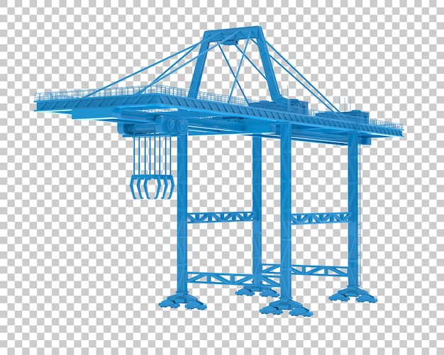 PSD crane isolated on transparent background 3d rendering illustration