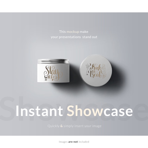 PSD cream packaging mock up