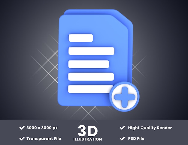 PSD create new file3d illustration suitable for your design