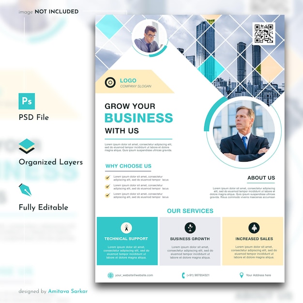 PSD creative business flyer template