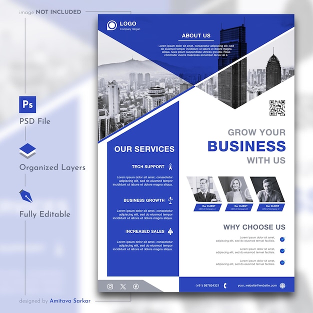 PSD creative business flyer template