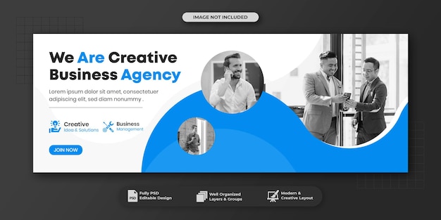 Creative business social media facebook cover banner template